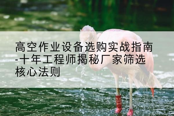 山阴剪叉式升降机厂家-高空作业设备选购实战指南-十年工程师揭秘厂家筛选核心法则