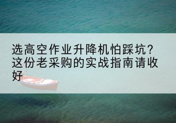 山阴高空作业升降机厂家推荐-选高空作业升降机怕踩坑？这份老采购的实战指南请收好