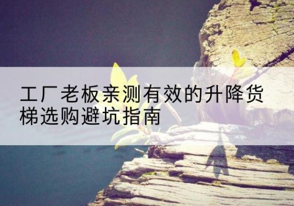 山阴升降货梯怎么选-工厂老板亲测有效的升降货梯选购避坑指南